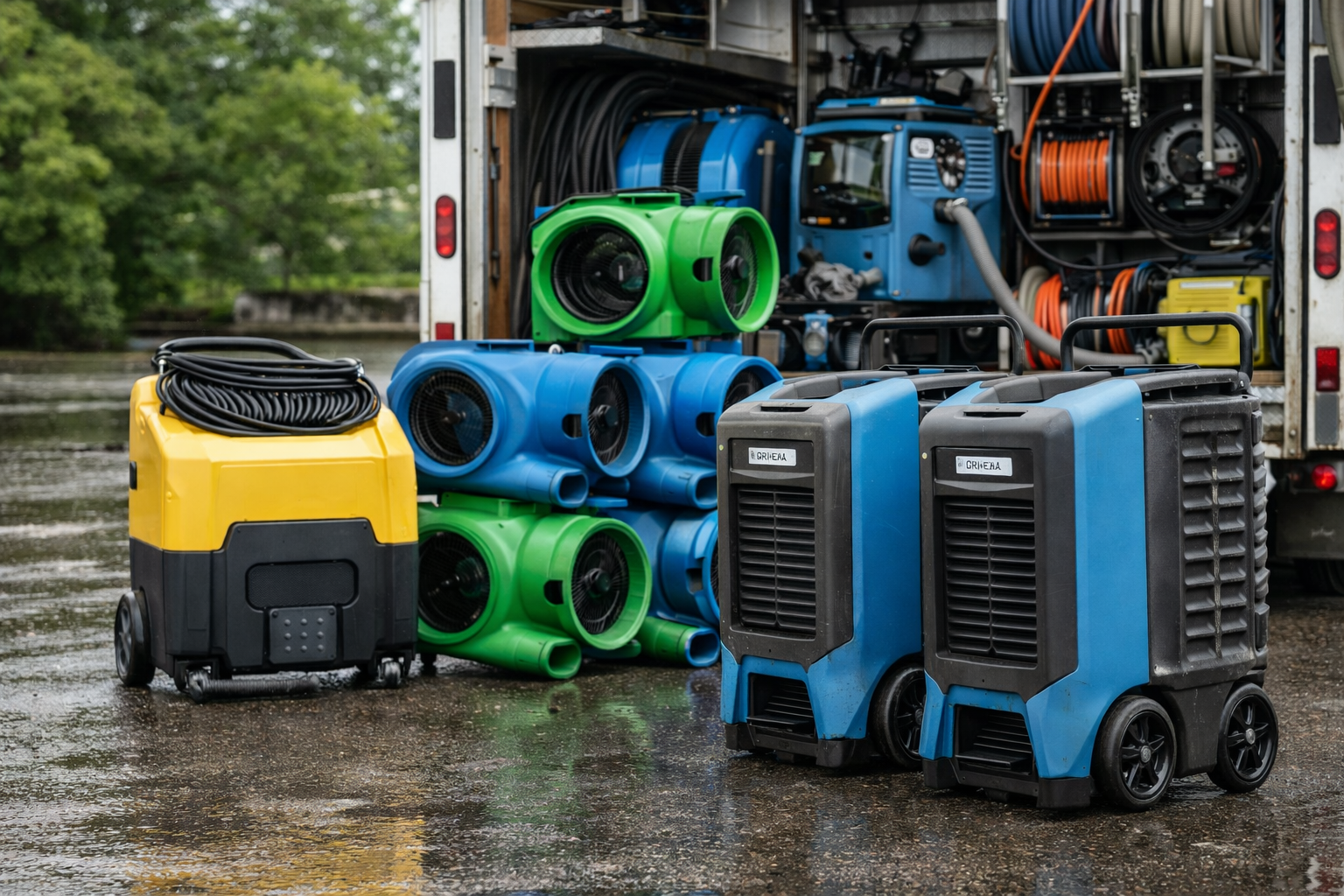 Industrial dehumidifiers and drying equipment hire