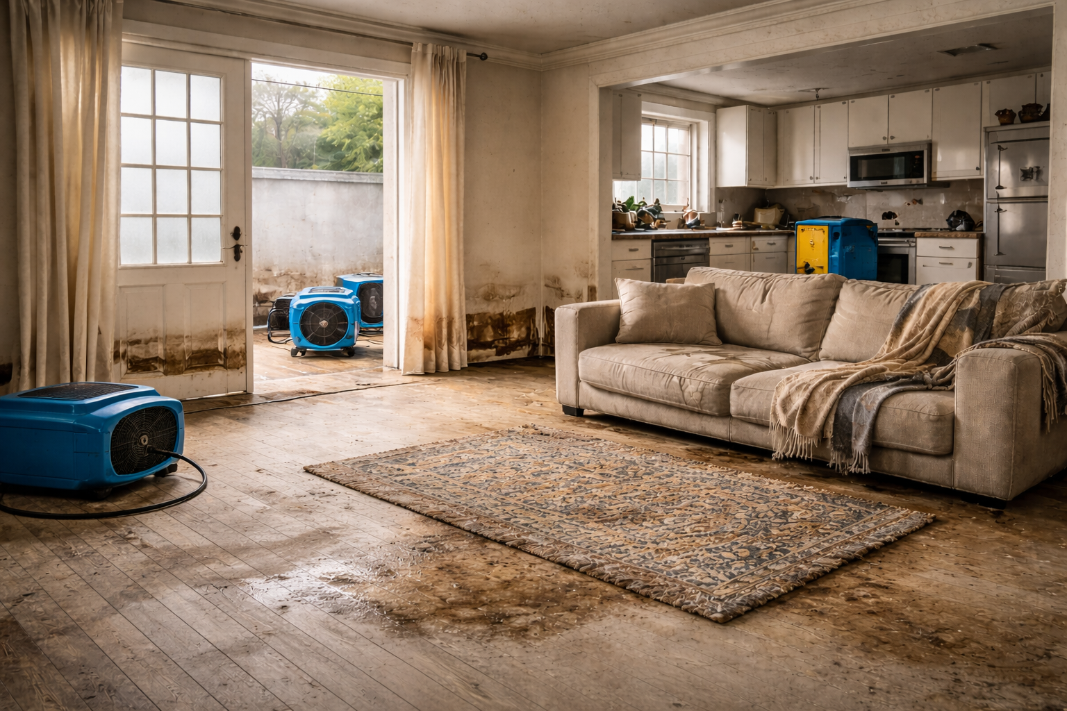 Burst pipe emergency water leak