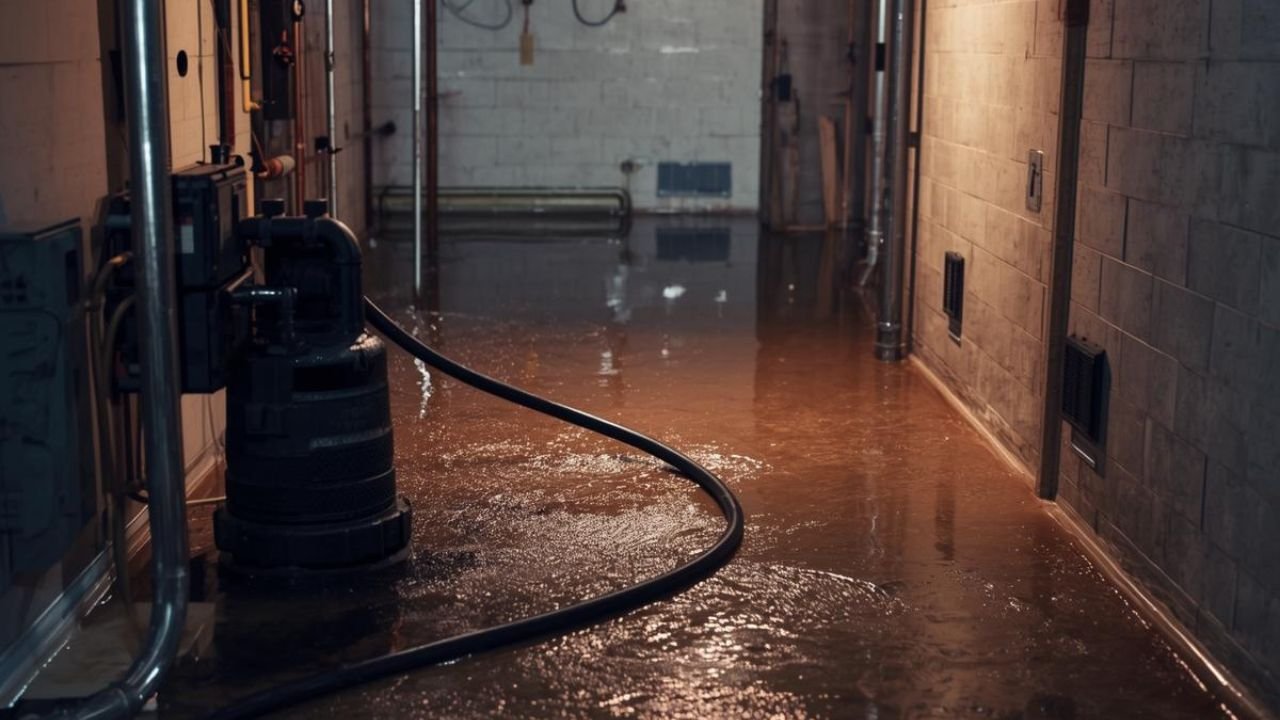 Burst pipe causing water damage