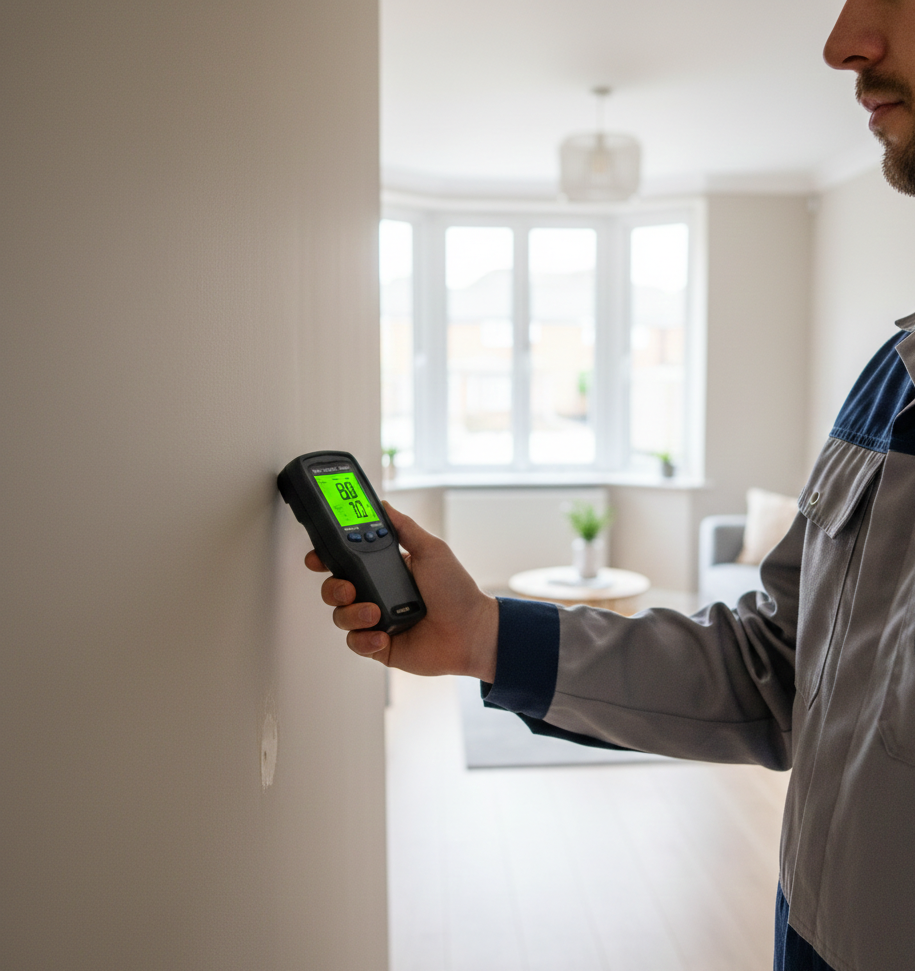 Professional water damage restoration team in action